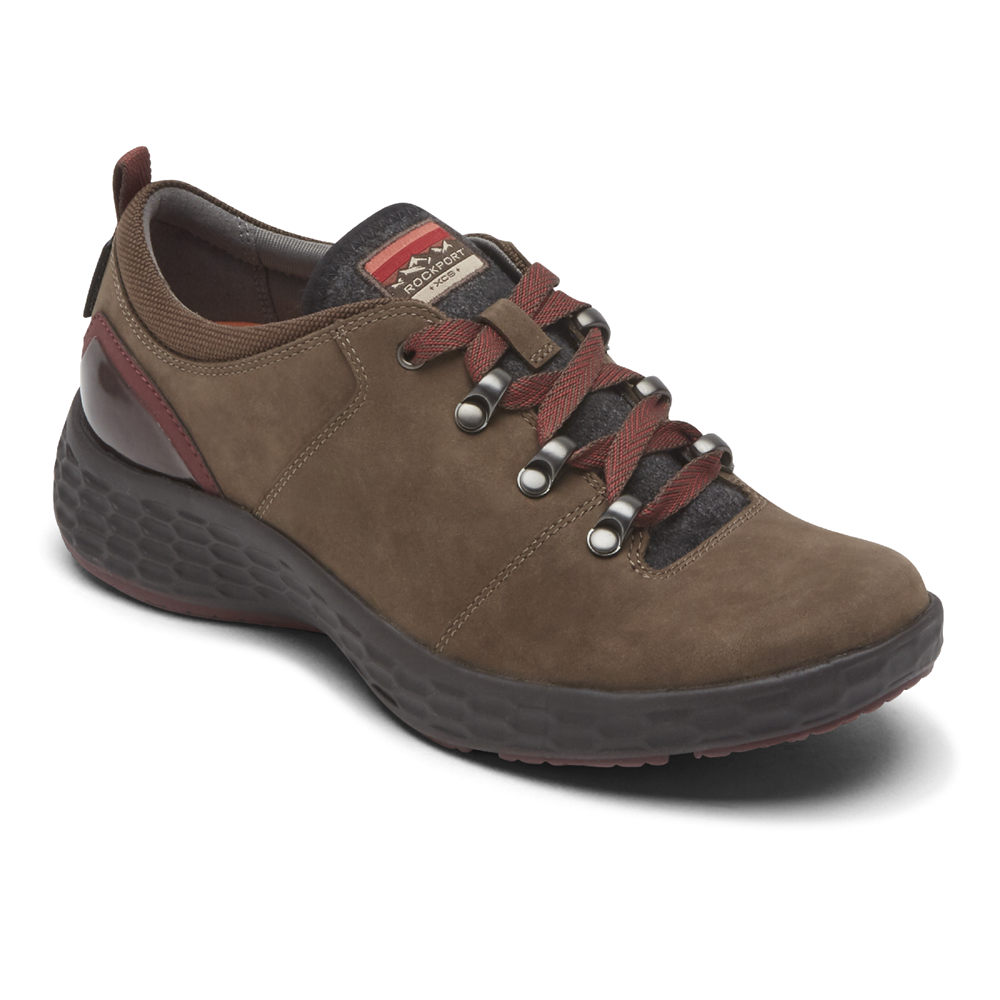 Rockport Singapore Womens Sneakers - FreshExplore Tie Brown - FW8043175